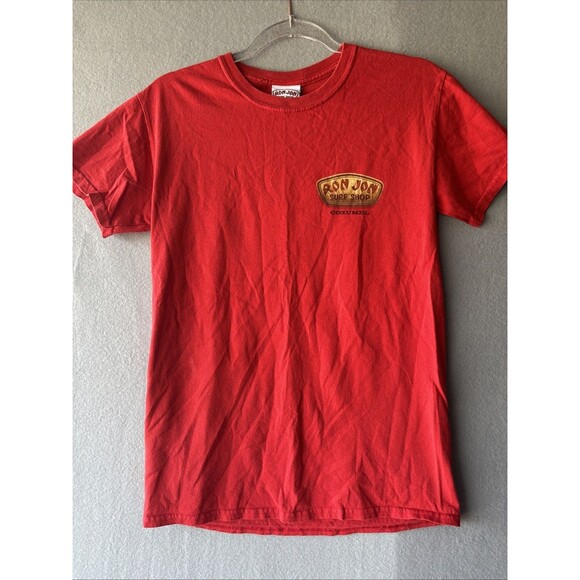 Ron Jon Surf Shop Shirt Mens S Red Cozumel Beach Souvenir Graphic Tee - Picture 1 of 8